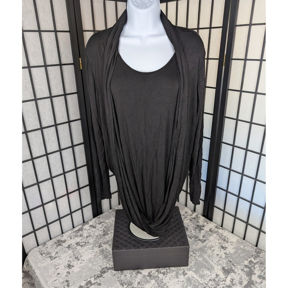 DG2 by Diane Gilman Womens Blouse XL Black